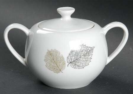 Whispering Leaves Sugar Bowl & Lid