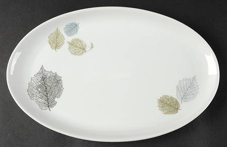 Whispering Leaves 12" Oval Serving Platter