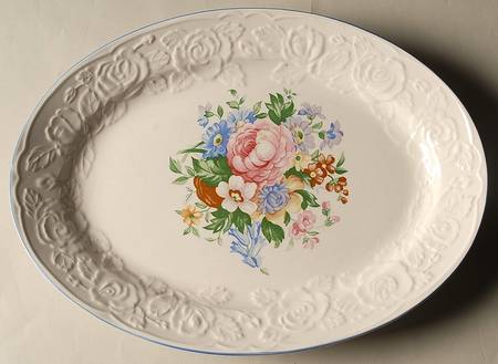 Victorian Rose 13" Oval Serving Platter