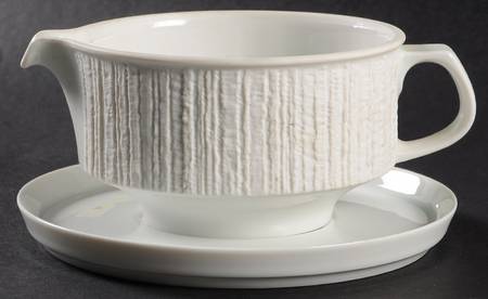 Platinum Band Gravy Boat & Underplate