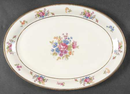 Queensrose (Smooth #159) 13" Oval Serving Platter