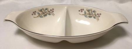 2341 12" Oval Divided Vegetable Bowl