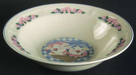 Pig Pal 8" Round Vegetable Bowl