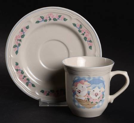 Pig Pal Flat Cup & Saucer Set