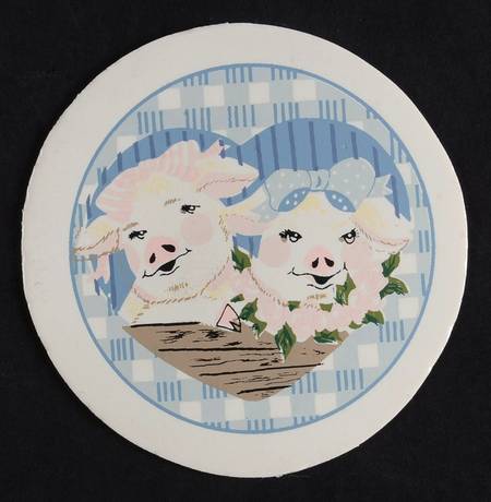 Pig Pal Vinyl Coaster by Tienshan