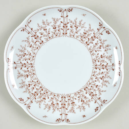 Brown Fleur Salad Plate