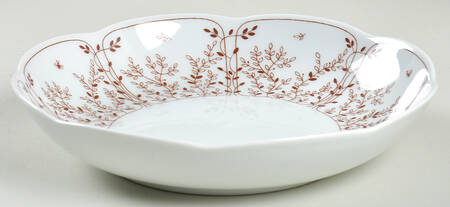 Brown Fleur Coupe Soup Bowl