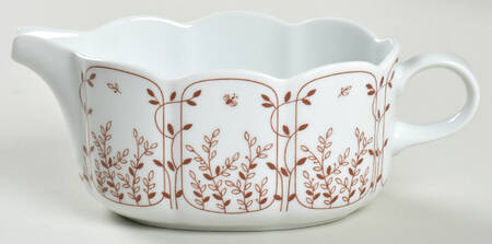 Brown Fleur Gravy Boat