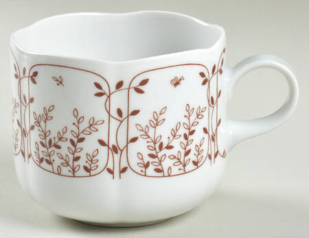 Brown Fleur Flat Cup