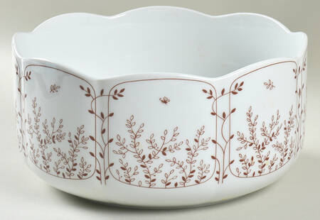Brown Fleur 8" Salad Serving Bowl