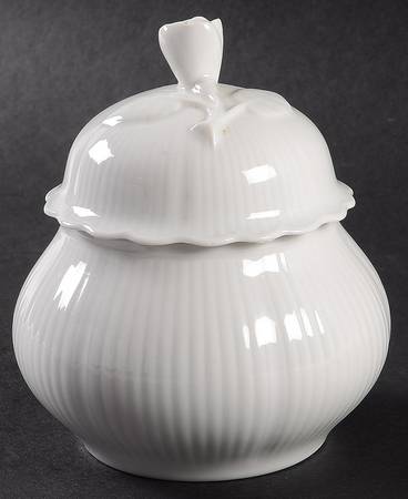 Salzburg White Sugar Bowl & Lid