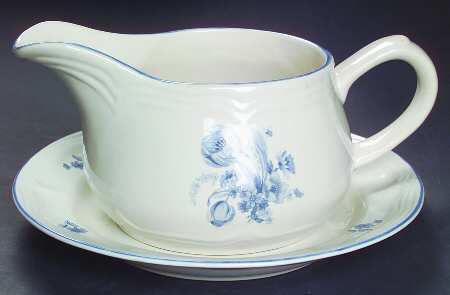 Jardin Bleu Gravy Boat & Underplate