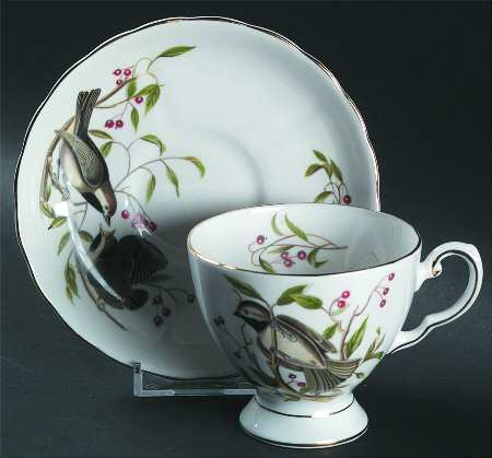 Audubon Birds Footed Cup & Saucer Set
