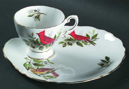 Audubon Birds Snack Plate & Regular Footed Cup