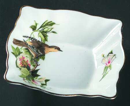 Audubon Birds Small Square Sweet Meat Dish