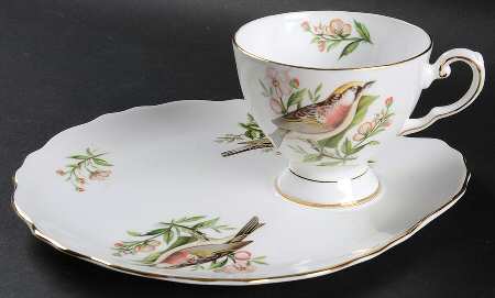 Audubon Birds Snack Plate & Regular Footed Cup