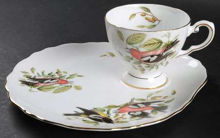 Audubon Birds Snack Plate & Regular Footed Cup