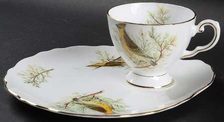 Audubon Birds Snack Plate & Regular Footed Cup