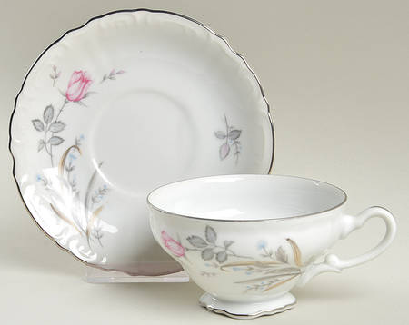 Wild Rose Footed Cup & Saucer Set