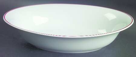 R6L1 Red 9" Oval Vegetable Bowl