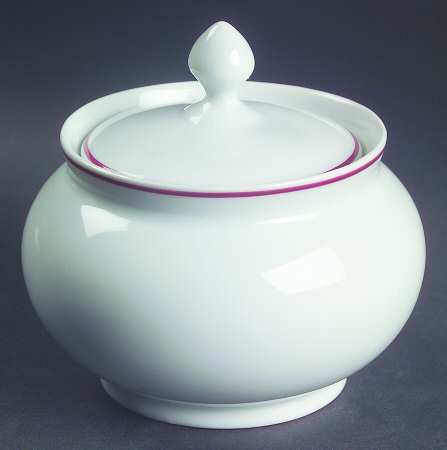 R6L1 Red Sugar Bowl & Lid