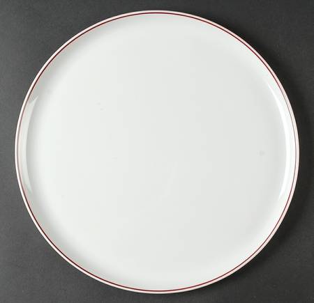 R6L1 Red Round Torte Plate