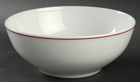 R6L1 Red 8" Round Vegetable Bowl