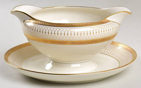 TIR196 Gravy Boat with Attached Underplate
