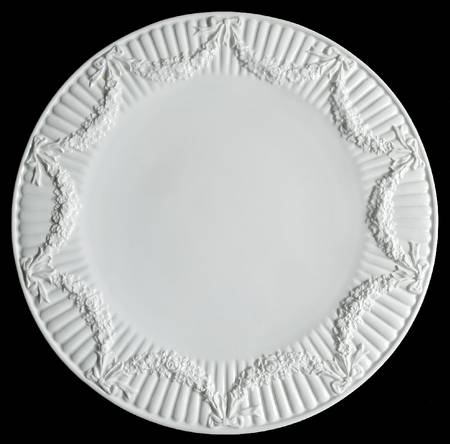 White Garland Cake Plate