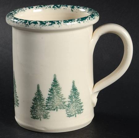 Winter Pines White (Made in Mold) Mug