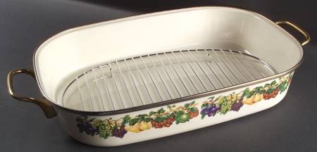 Kensington Garden 16" Rectangular Roaster with Metal Rack