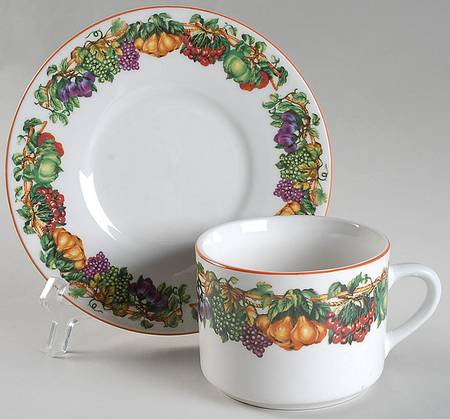 Kensington Garden Flat Cup & Saucer Set