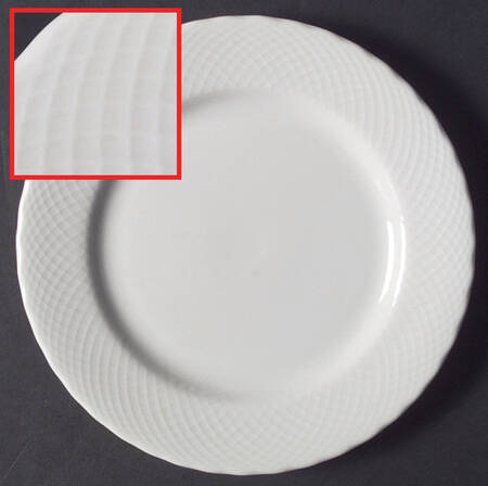 White Wicker Salad/Dessert Plate