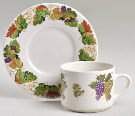 Vine Flat Cup & Saucer Set by Tabletops Unlimited