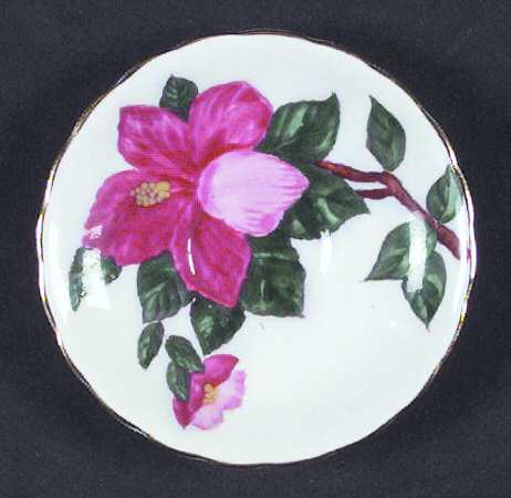 Red Hibiscus Saucer for Demitasse Cup