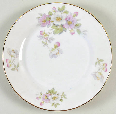 Apple Blossom (Cream Background) Salad Plate