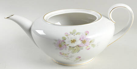 Apple Blossom (Cream Background) Teapot No Lid