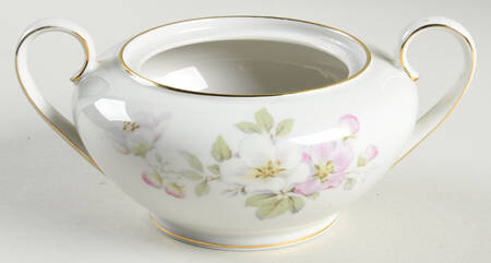 Apple Blossom (Cream Background) Sugar Bowl No Lid