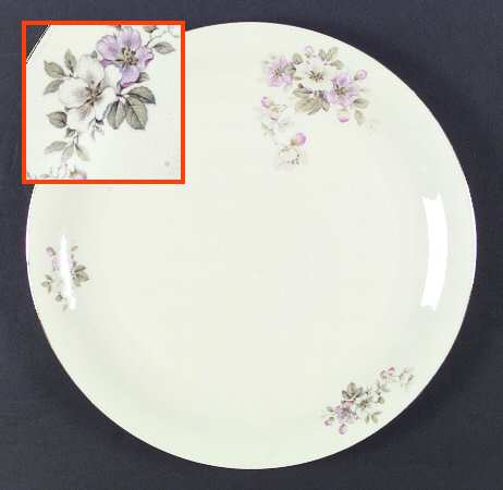 Apple Blossom (Cream Background) 12" Chop Plate (Round Platter)