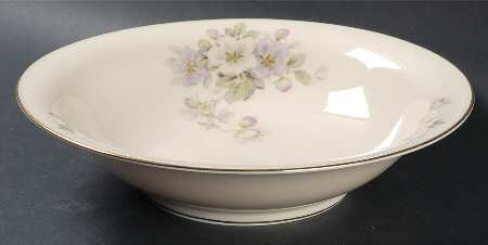 Apple Blossom (Cream Background) 9" Round Vegetable Bowl