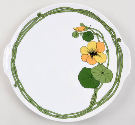 Nasturtium Handled Cake Plate
