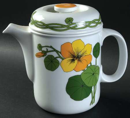 Nasturtium Coffee Pot & Lid
