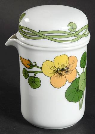 Nasturtium Creamer & Lid