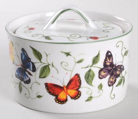Butterfly Sugar Bowl & Lid