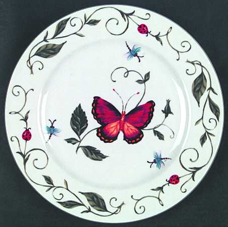 Butterfly Dinner Plate by Tabletops Unlimited
