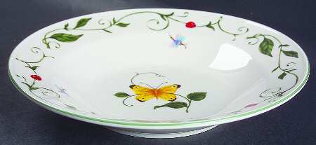 Butterfly Large Rim Soup Bowl