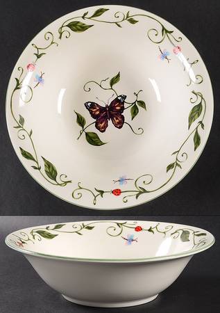 Butterfly 9" Round Vegetable Bowl