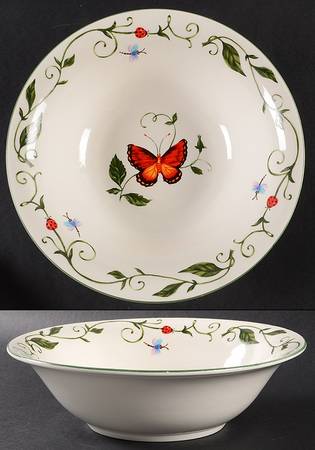 Butterfly 9" Round Vegetable Bowl