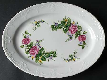 Beverly Rose 13" Oval Serving Platter