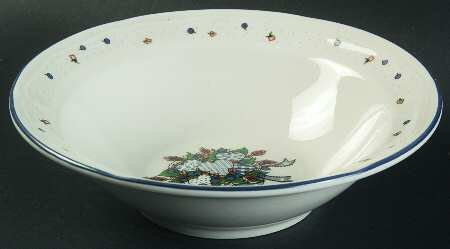 Blueberry Hearts Rim Cereal Bowl
